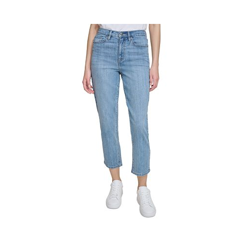 DKNY Jeans Womens High-Rise Slim Straight Jeans