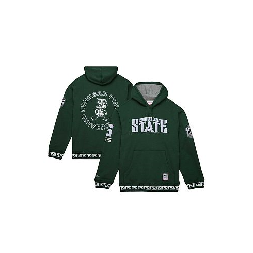 Mitchell & Ness Mens Green Michigan State Spartans 125th Basketball Anniversary Team Origins Pullover Hoodie