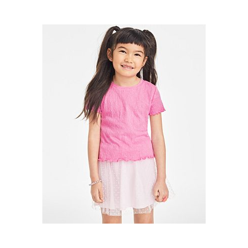 Epic Threads Little Girls Solid-Color Textured T-Shirt