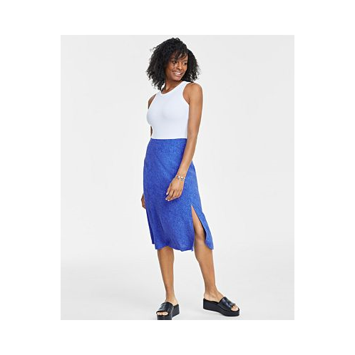 On 34th Womens Printed Midi Slip Skirt