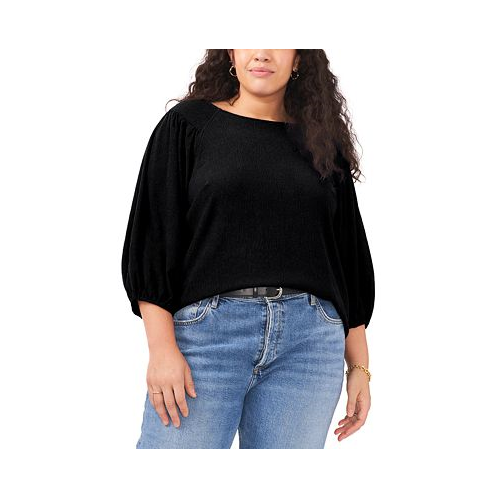 Vince Camuto Plus Size Puff 3/4-Sleeve Knit Top