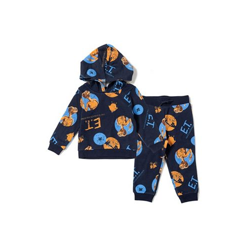 the Extra-Terrestrial Boys Toddler/child French Terry Pullover Hoodie and Pants Outfit Set Blue