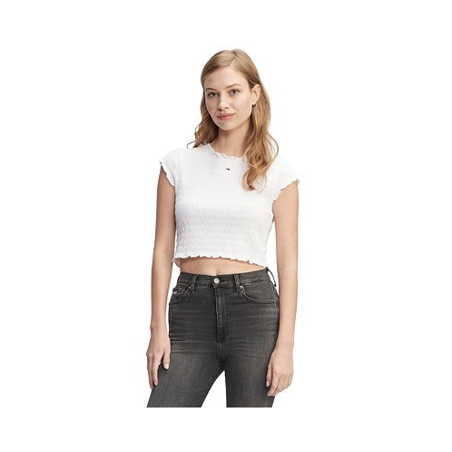 Tommy Jeans Womens Slim Smocked T-Shirt