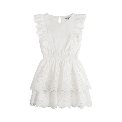 Rare Editions Big Girls Tiered Eyelet Casual Dress