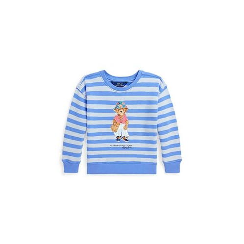 Polo Ralph Lauren Toddler and Little Girls Polo Bear French Terry Long Sleeve Sweatshirt