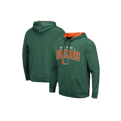 Colosseum Mens Green Miami Hurricanes Resistance?Pullover Hoodie