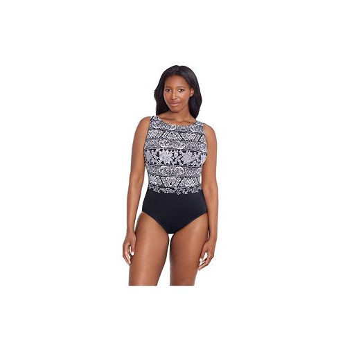 Longitude Womens Scoop back One-Piece Swimsuit