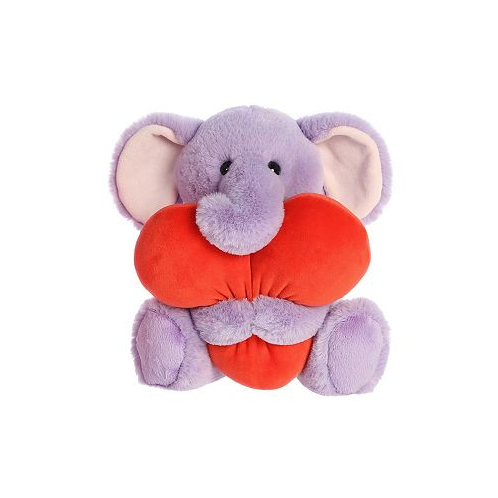 Aurora Medium Heart Huggers Adora Elephant Valentine Heartwarming Plush Toy Purple 10
