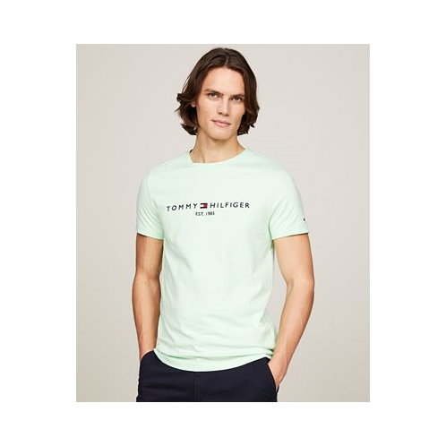 Tommy Hilfiger Mens Embroidered Logo Slim-Fit Crewneck T-Shirt