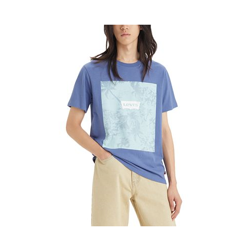 Levis Mens Classic Standard-Fit Tropical Logo Graphic T-Shirt