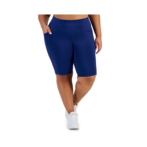 ID Ideology Plus Size Solid Compression Bike Shorts