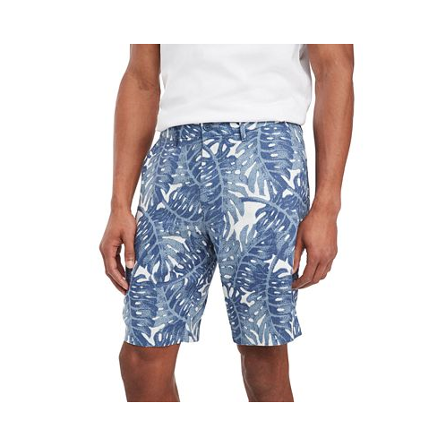 Tommy Hilfiger Mens Harlem Tropical Print Linen Shorts
