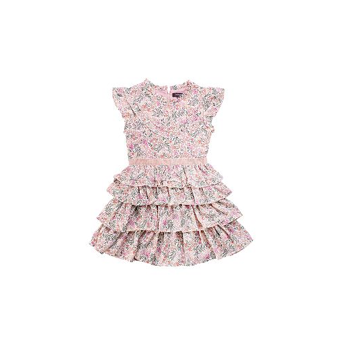 IMOGA Collection Toddler Child Girls Serenity Garden Printed Chiffon Woven Dress