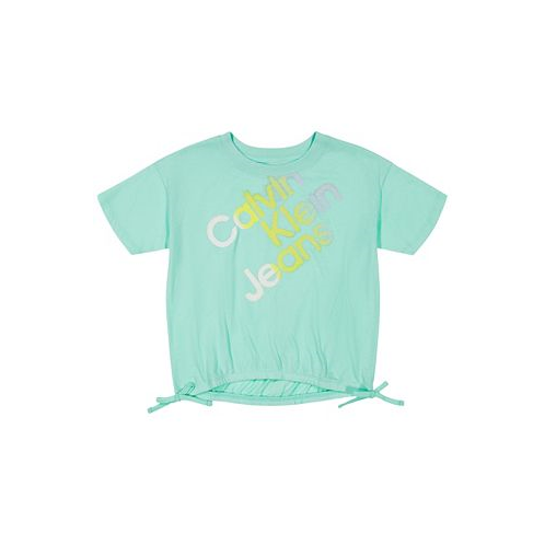 Calvin Klein Big Girls Gradient Logo Cinched T-shirt
