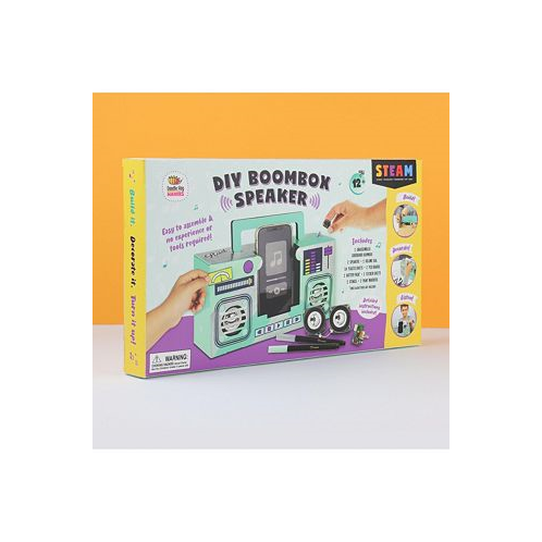 Doodle Hog STEM Build Your Own Boombox Kids Retro Boombox Kit Gifts for Teenage Girls + Boys Do-It-Yourself Smartphone Speaker STEM Projects Kit for Kids Ages 12 And Up Teen Girl Arts and Cra