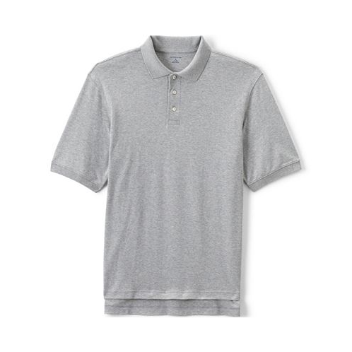 Lands End Mens School Uniform Short Sleeve Interlock Polo Shirt