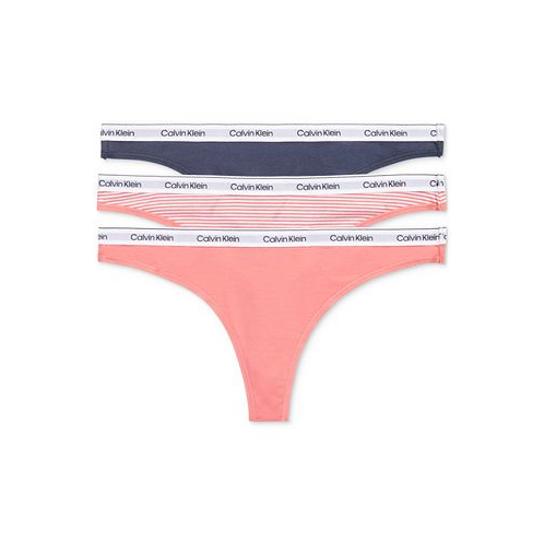 Calvin Klein Womens 3-Pk. Modern Logo Low-Rise Thong Underwear QD5209