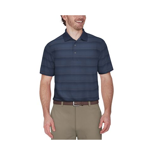 PGA TOUR Mens Short-Sleeve Birdseye Jacquard Performance Polo Shirt