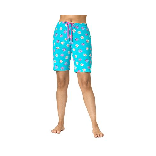 Hue Womens Kissy Fishes Printed Bermuda Pajama Shorts