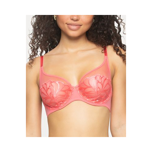 Paramour Womens Lotus Embroidered Unlined Underwire Bra