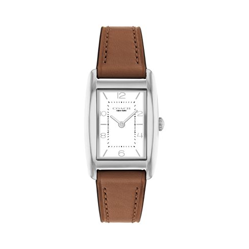 COACH Womens Reese Saddle Leather Watch 24mm