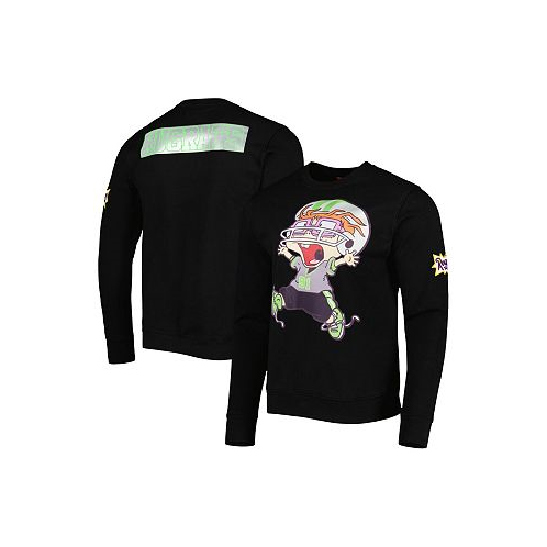Freeze Max Mens and Womens Black Rugrats Chuckie Runaway Football Pullover Sweatshirt