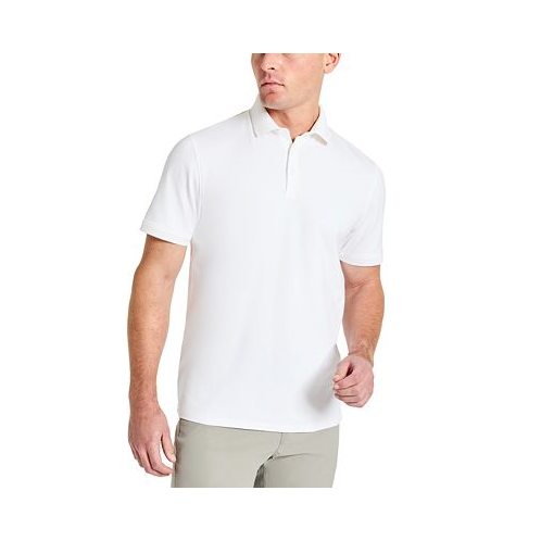 Kenneth Cole Mens Solid Button Placket Polo Shirt