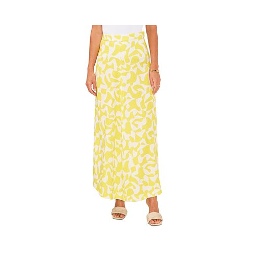 Vince Camuto Womens Printed A-Line Maxi Skirt