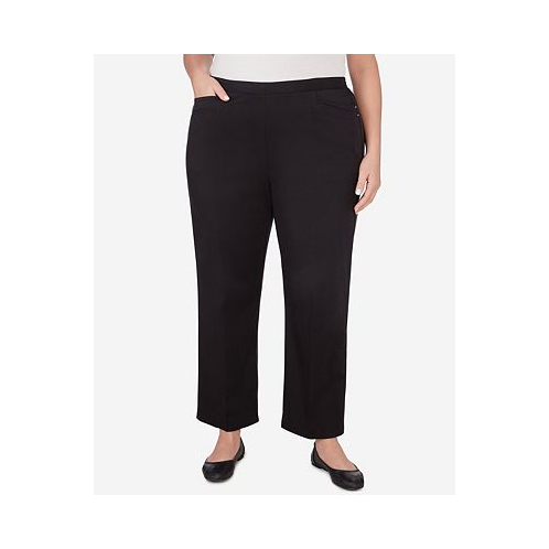 Alfred Dunner Plus Size Opposites Attract Average Length Sateen Pant