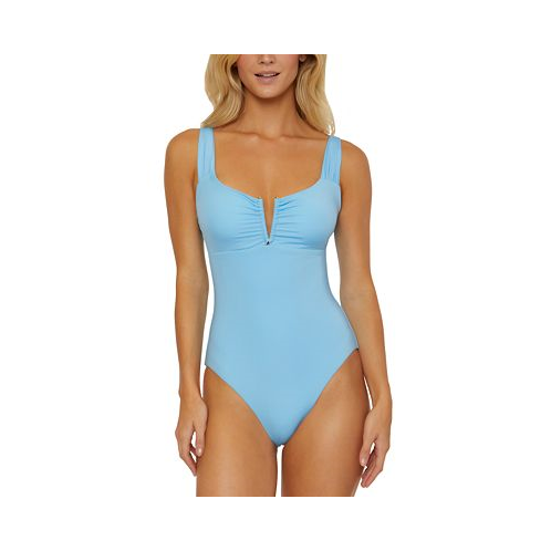 Becca Womens V-Wire Color Code One-Piece Swimsuit