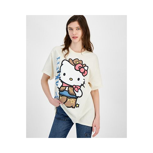 Love Tribe Trendy Plus Size Cotton Wild West Hello Kitty T-Shirt
