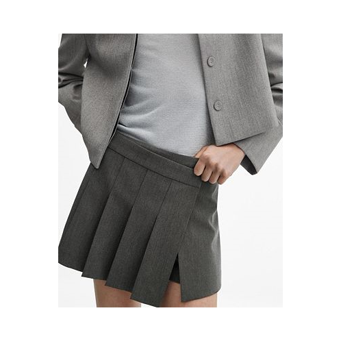 MANGO Womens Pleated Skirt Pants