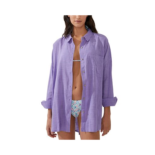 COTTON ON Womens Swing Beach Cover Up Shirt