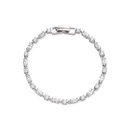 Givenchy Silver-Tone Round & Marquise-Cut Cubic Zirconia Tennis Bracelet