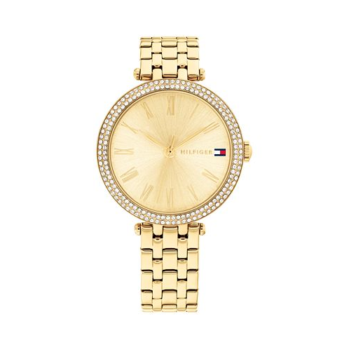 Tommy Hilfiger Womens Quartz Gold-Tone Stainless Steel Watch 34mm