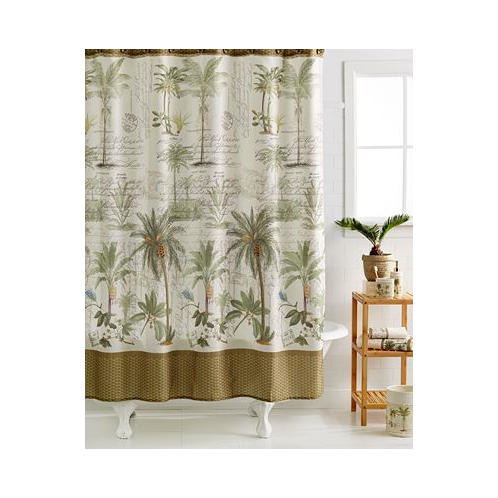 Avanti Colony Palm Tree Printed Shower Curtain 72 x 72