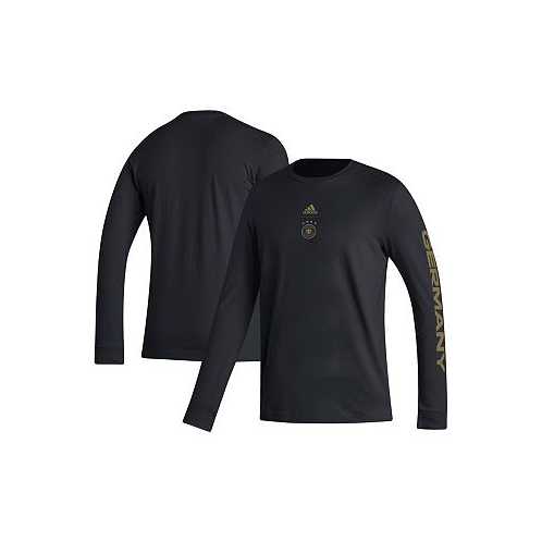 Adidas Mens Germany National Team Crest Wordmark Long Sleeve T-Shirt