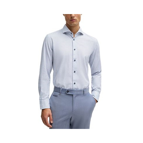 Hugo Boss Mens Spread Collar Casual-Fit Dress Shirt