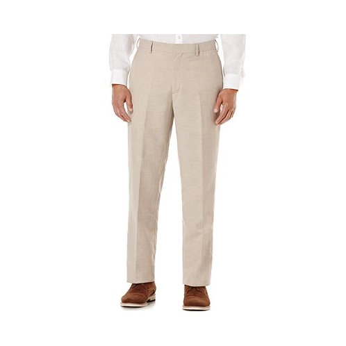 Cubavera Mens Linen Blend Flat Front Pant