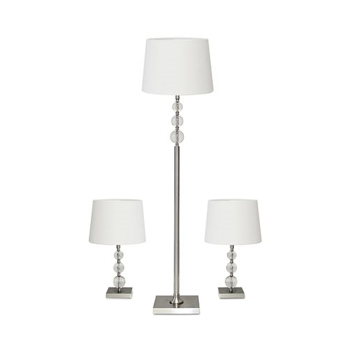 Adesso 3-Pc. Metal and Crystal Lamp Set
