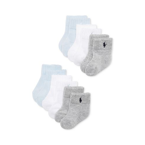 Polo Ralph Lauren Ralph Lauren Baby Boys Quarter Length Low Cut Socks Pack of 6