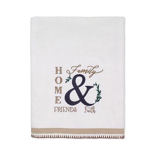 Avanti Modern Farmhouse Embroidered Cotton Bath Towel 27 x 50