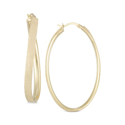 Simone I. Smith Simone I Smith Satin-Finished Hoop Earrings in 18k Gold over Sterling Silver