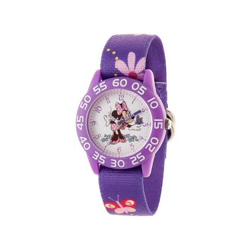 Ewatchfactory Disney Minnie Mouse Girls Purple Plastic Time Teacher Watch