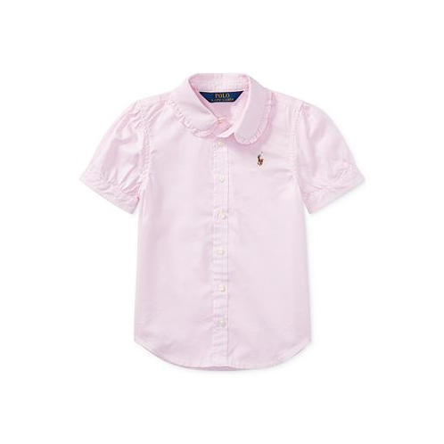 Polo Ralph Lauren Little Girls Short Sleeve Solid Oxford Top