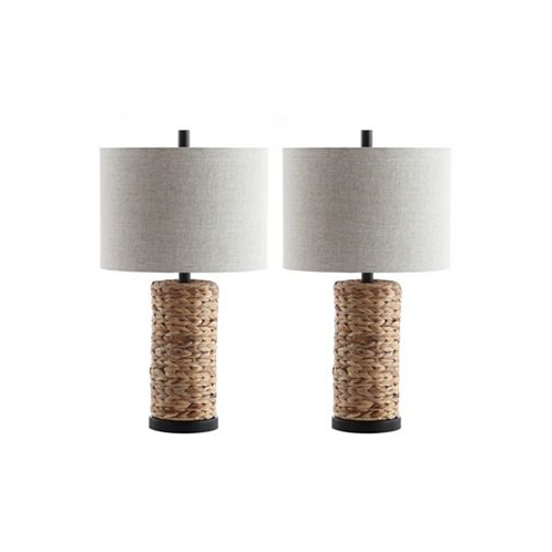Jonathan Y Elicia 25 Sea Grass LED Table Lamp - Set of 2
