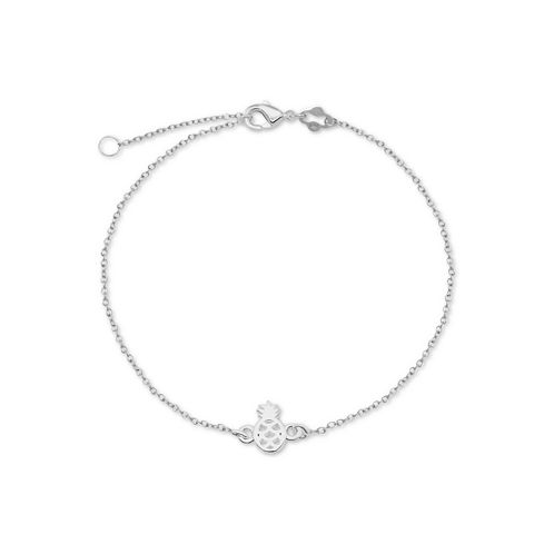 Giani Bernini Pineapple Chain Ankle Bracelet in Sterling Silver