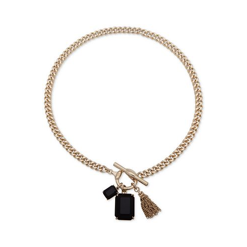 POLO Ralph Lauren Stone & Chain Tassel Charm 16 Pendant Necklace