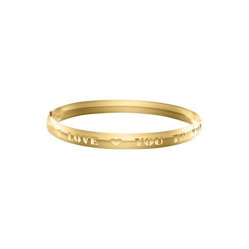 Macys Childrens I Love You to the Moon Bracelet in 14k Yellow Gold over Brass Alloy