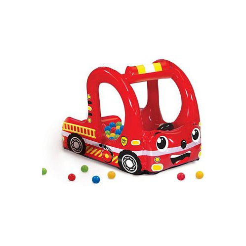 Redbox Banzai Rescue Fire Truck Play Center Inflatable Ball Pit -Includes 20 Balls